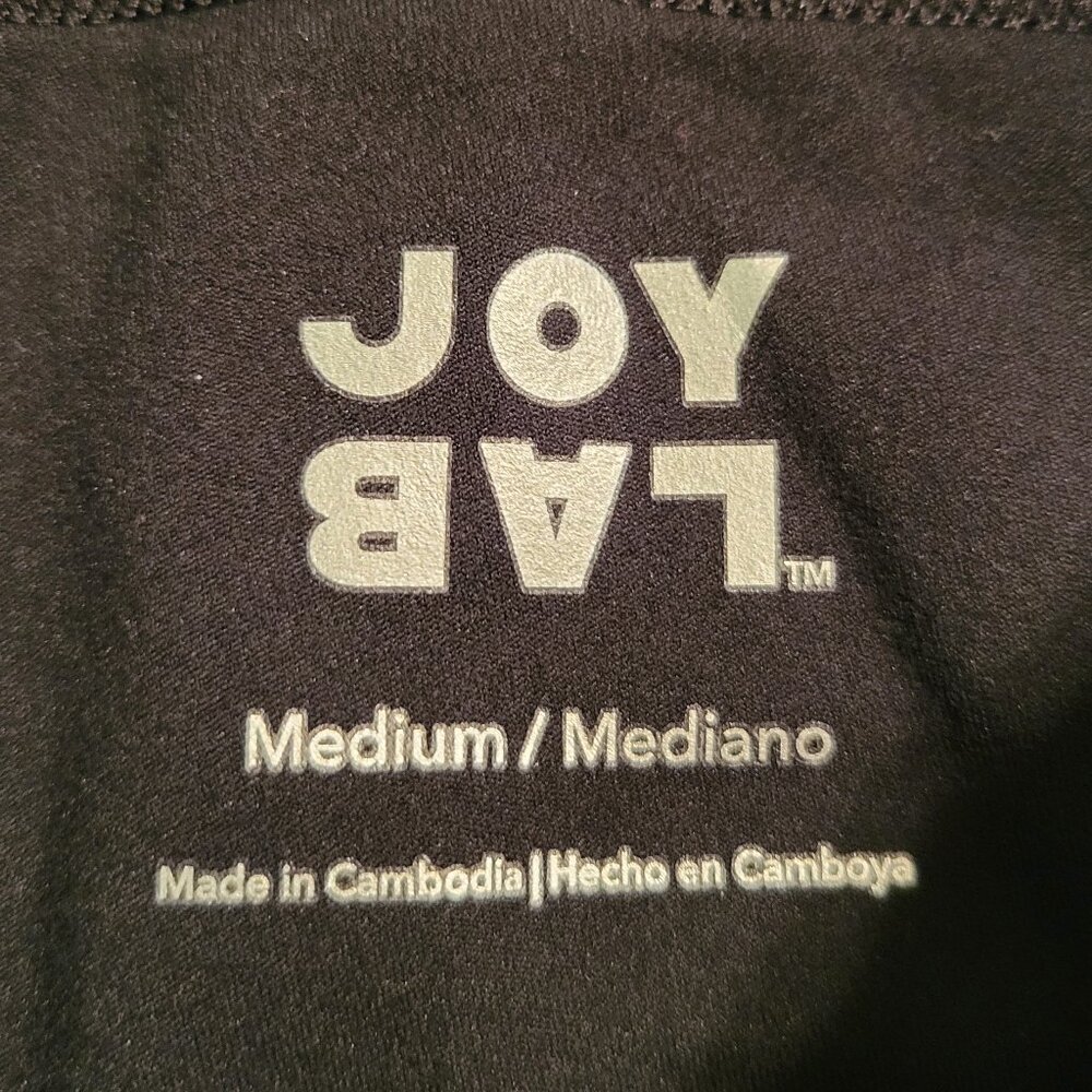 JoyLab Black Two-Piece Crop Top & Flared Pants with White Trim - Picture 9 of 12
